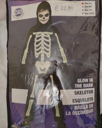 Vestito scheletro Halloween 