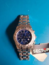 Sector 650 Orologio Uomo Cronografo Acciaio Nuovo