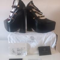Décolleté Versace con Plateau in Pelle