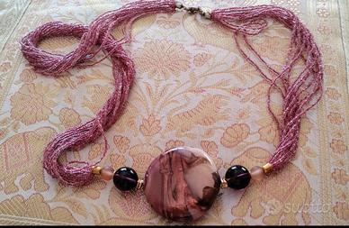 Collana e bracciale perle di Murano