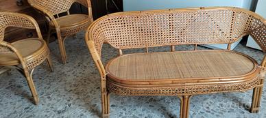 Set da giardino in vimini