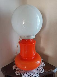 lampada vintage anni 70 in vetro di murano