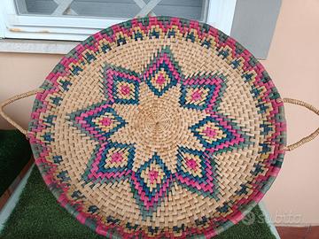 Antico Cesto Sardo lavorato a mano