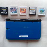 nintendo blu 3ds xl con 5 giochi pokemon 