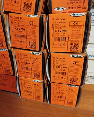 Viti Eurotec per legno 6,0 X 200 (5 PACCHI)