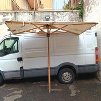 mezzo ombrellone giardino ristorante in legno 