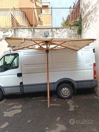 mezzo ombrellone giardino ristorante in legno 