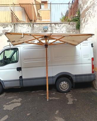 mezzo ombrellone giardino ristorante in legno 