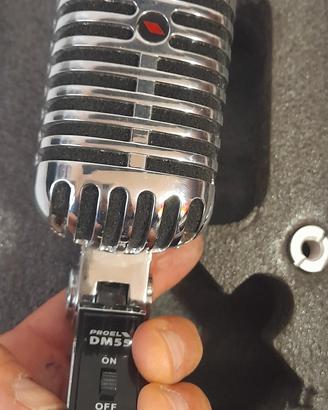Microfono Proel DM55 + asta Proel + cavo XLR
