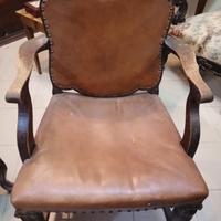 poltroncina da studio in pelle 