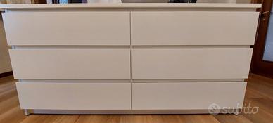 cassettiera malm biaca