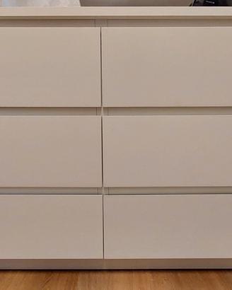 cassettiera malm biaca