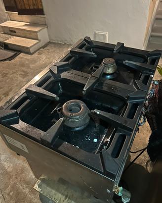 Piano cottura cucina due fuochi da banco Catering