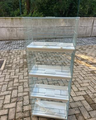 voliera 4 gabbie MAI USATA