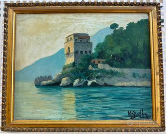 Dipinto olio su compensato a firma Mario Boffa