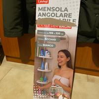 Mensola angolare per bagno e box doccia