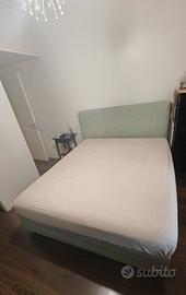 Letto contenitore 160 x 2 mt Rosso tessuto 