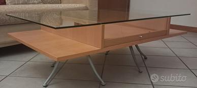 Tavolino da salotto Calligaris, legno e vetro