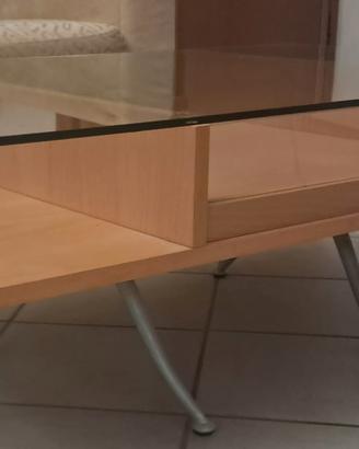 Tavolino da salotto Calligaris, legno e vetro