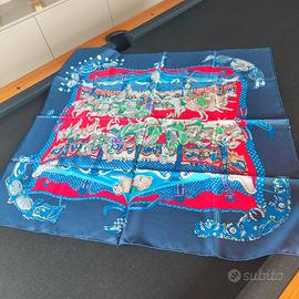 foulard Hermes vintage seta serie Tournez manege