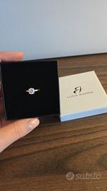 Anello Solitario Argento con Moissanite 1 Ct