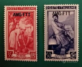 LOTTO 10 FRANCOBOLLI AMG-FTT (TRIESTE) - 1942-1945