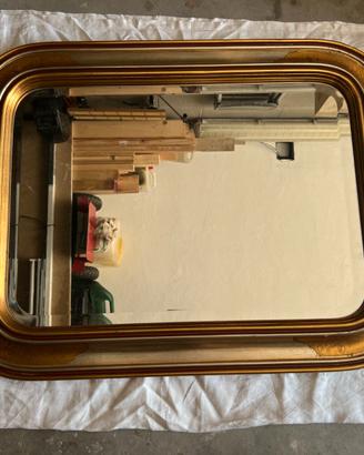 Grande specchio vintage da parete con cornice