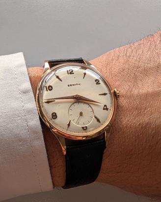 Orologio vintage Zenith oro rosa 1954 oversize