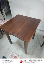 tavolo vero legno no truciolato 70x70