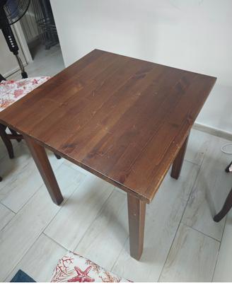 tavolo vero legno no truciolato 70x70