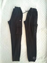 Lotto 2 Pantaloni Tuta Cargo Neri