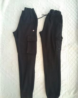 Lotto 2 Pantaloni Tuta Cargo Neri