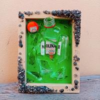 quadro con bottiglia di sambuca molinari