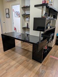 scrivania nero lucido 