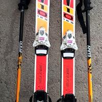 Sci Rossignol con attacchi Salomon e bastoncini