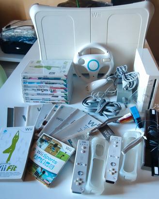 Wii Nintendo console + giochi + accessori
