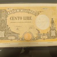 100 LIRE BARBETTI GRANDE B LUOGOTENENZA 20/12/1944