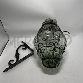 LAMPADARIO VETRO INGABBIATO
