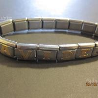 Bracciale acciaio e oro