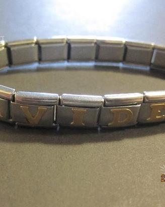Bracciale acciaio e oro