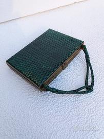 Trousse da trucco vintage pelle di serpente