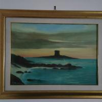 OLIO SU TELA "TORRE DELLA PELOSA" 50X70 M. DESSENA