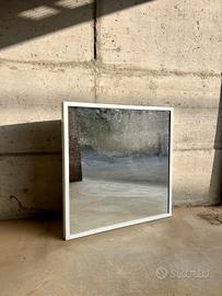 Specchio quadrato bianco 70 x 70 cm 