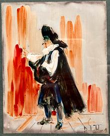 Dolores Puthod dipinto su lastra di argento 800