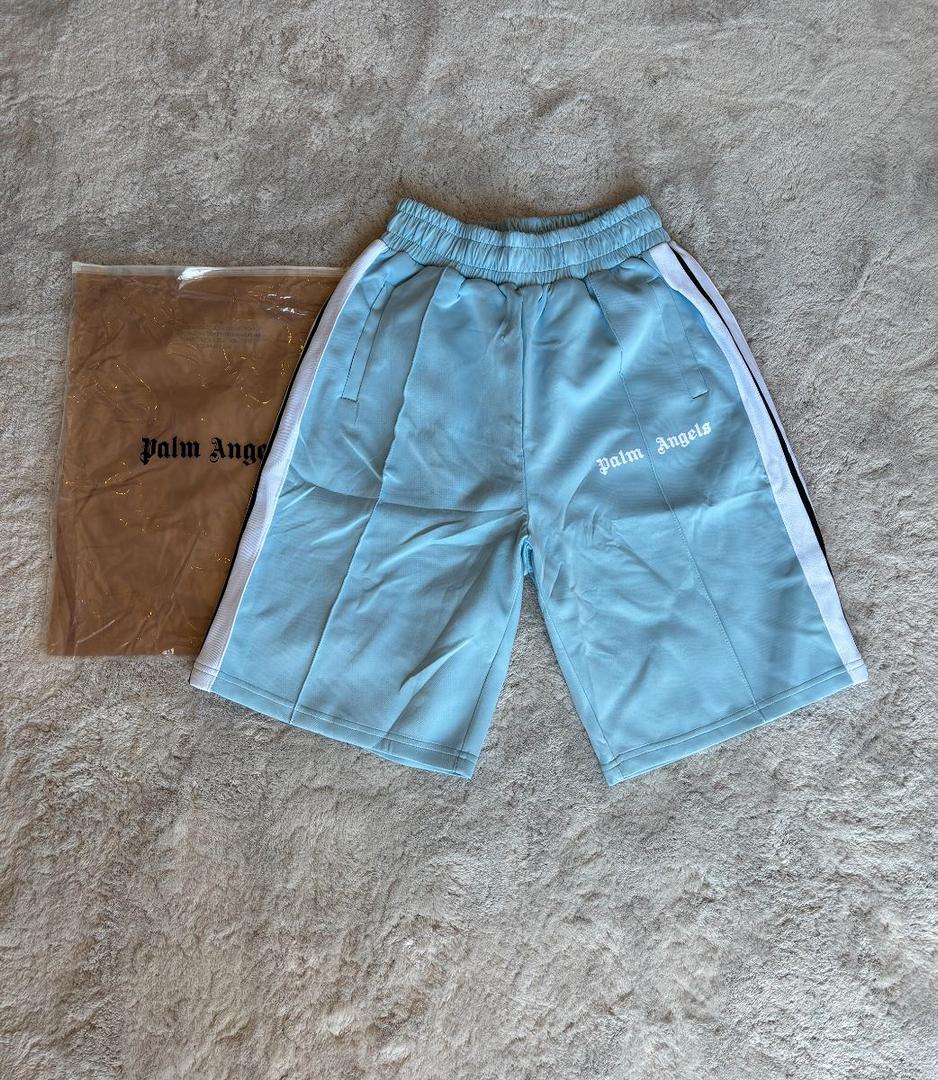 Pantaloncini Palm Angels Azzurri CLASSIC LOGO TRACK SHORTS LIGHT