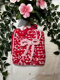 Cover Kobo all’uncinetto rosa con fiocco💗