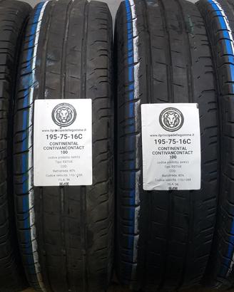 4 GOMME 195 75 16C CONTINENTAL A64953