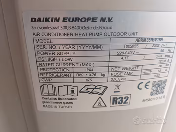 Daikin Climatizzatore Inverter 12000 BTU monosplt