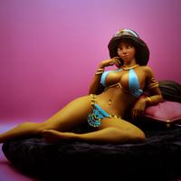 jasmine disney aladdin dipinta a mano