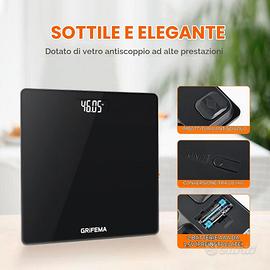 Bilancia Bagno 150 kg 26x26 cm LCD Nero